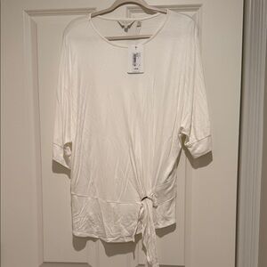 Ted Baker White Side Knot Long Sleeve Top